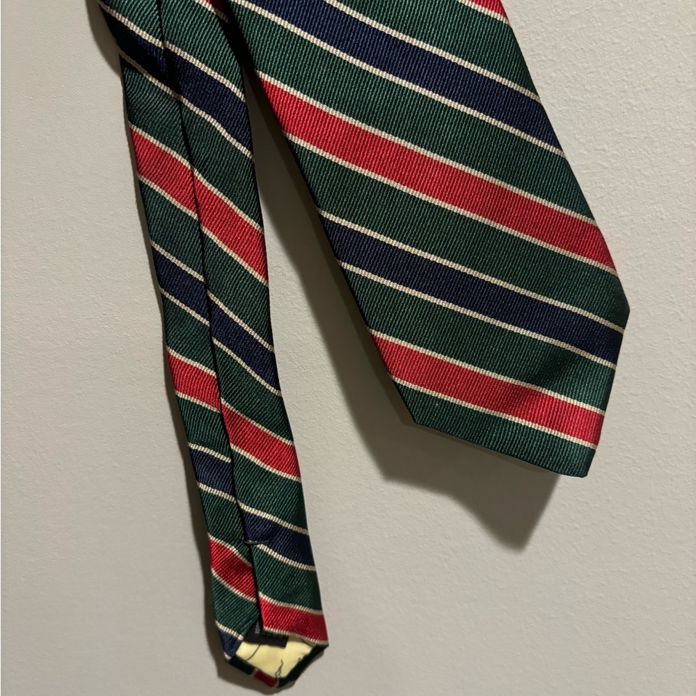 NEW Kiel James Patrick Striped Green, Red, and Blue Men's Tie